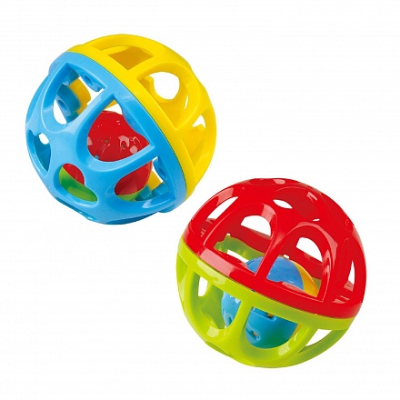 Развивающая игрушка Мяч-погремушка, 2 вида 